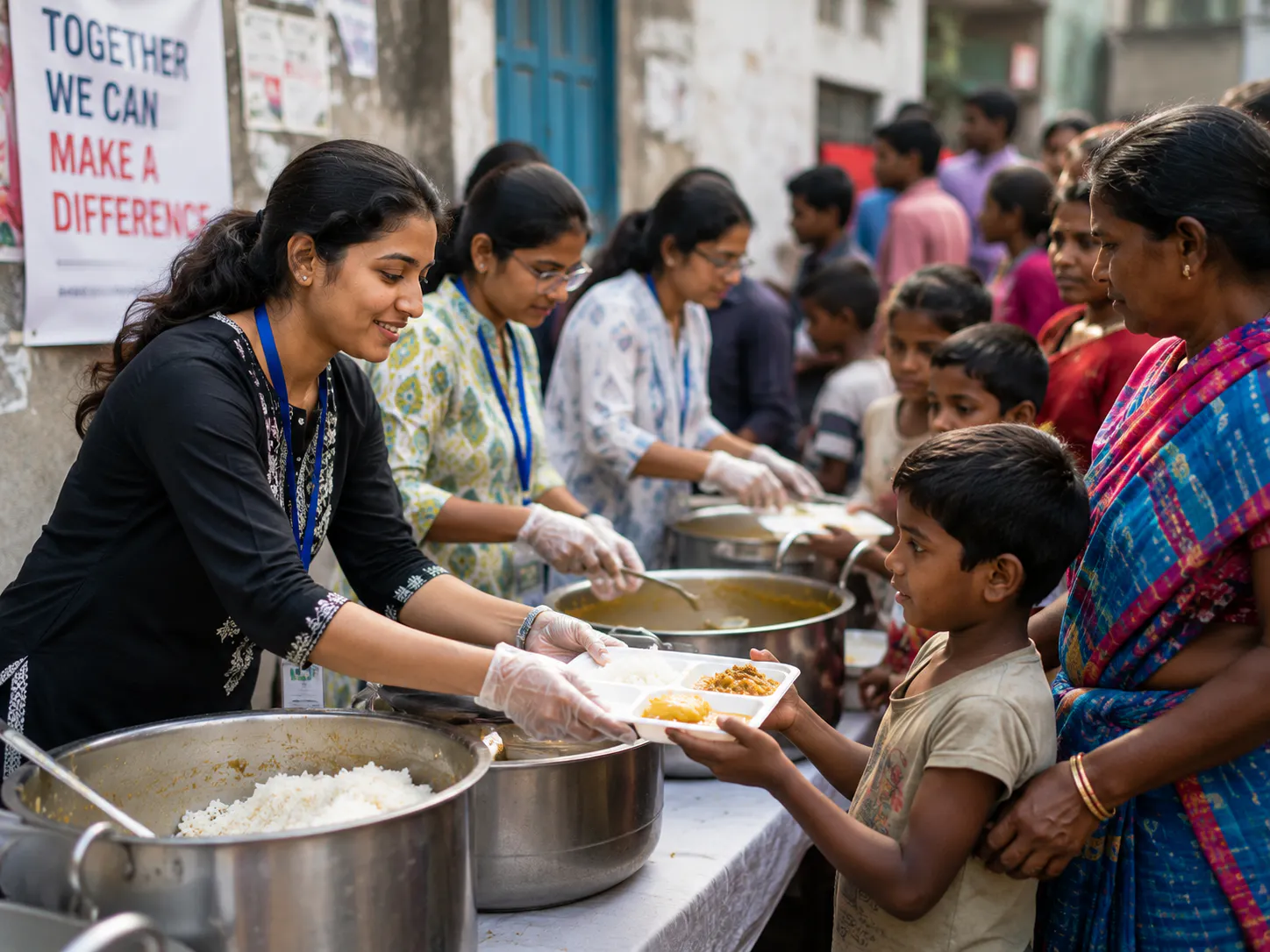 Durga Puja Celebration with Colony Children