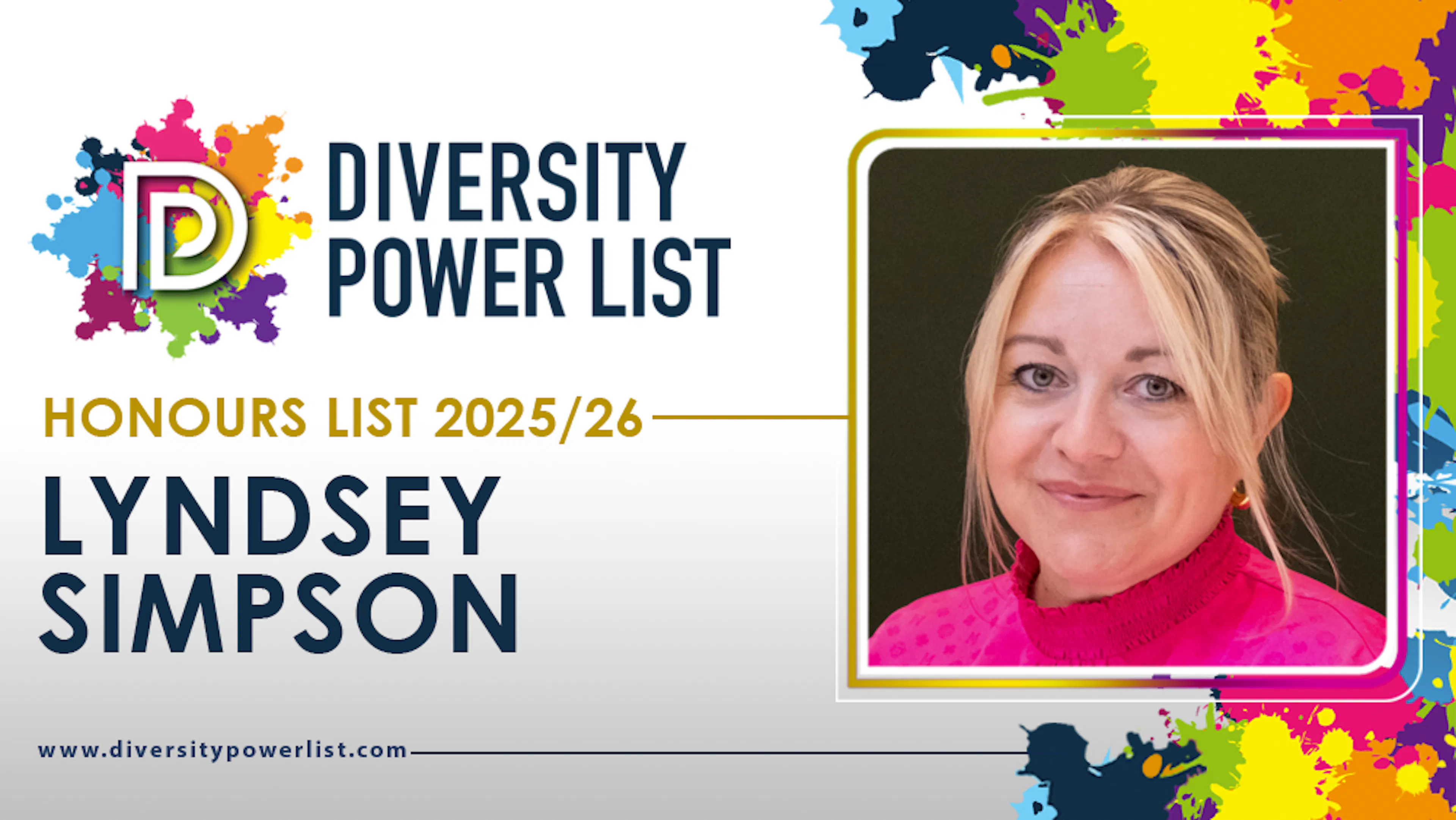 Lyndsey Simpson, Founder & CEO of 55/Redefined included in prestigious 2025 Diversity Power List