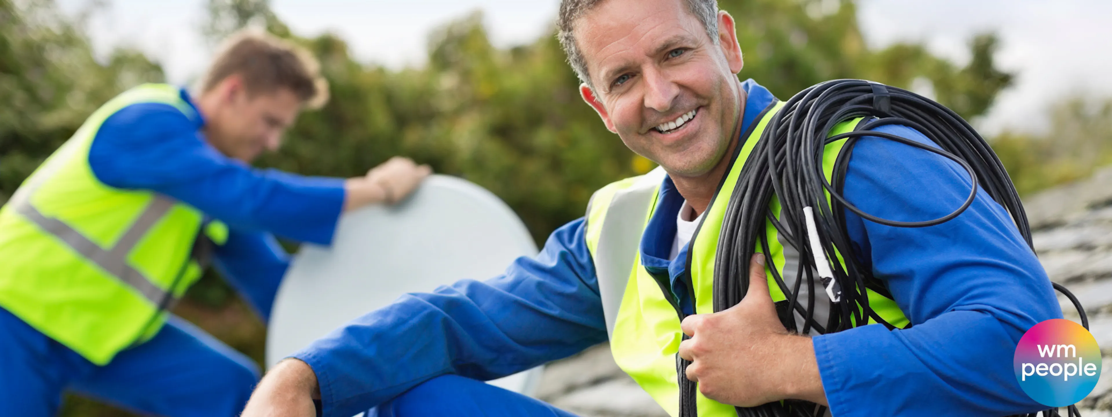 skilled older worker in safety gear