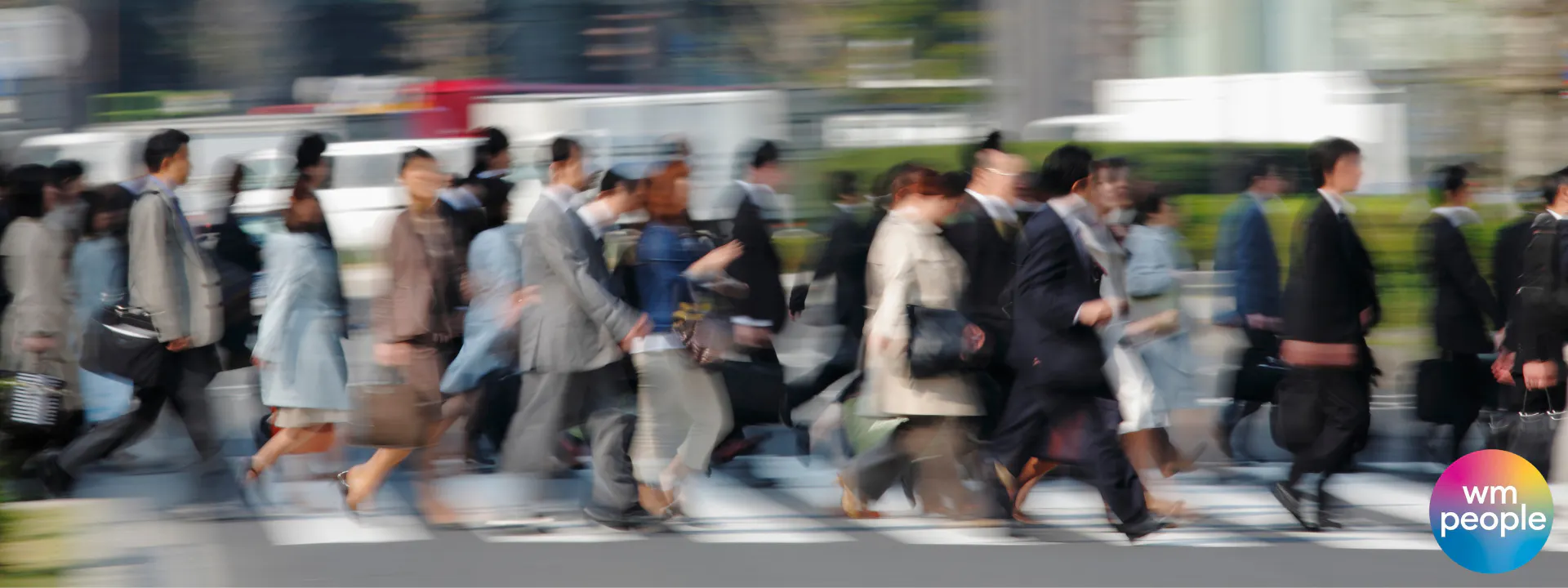 Blurred commuters