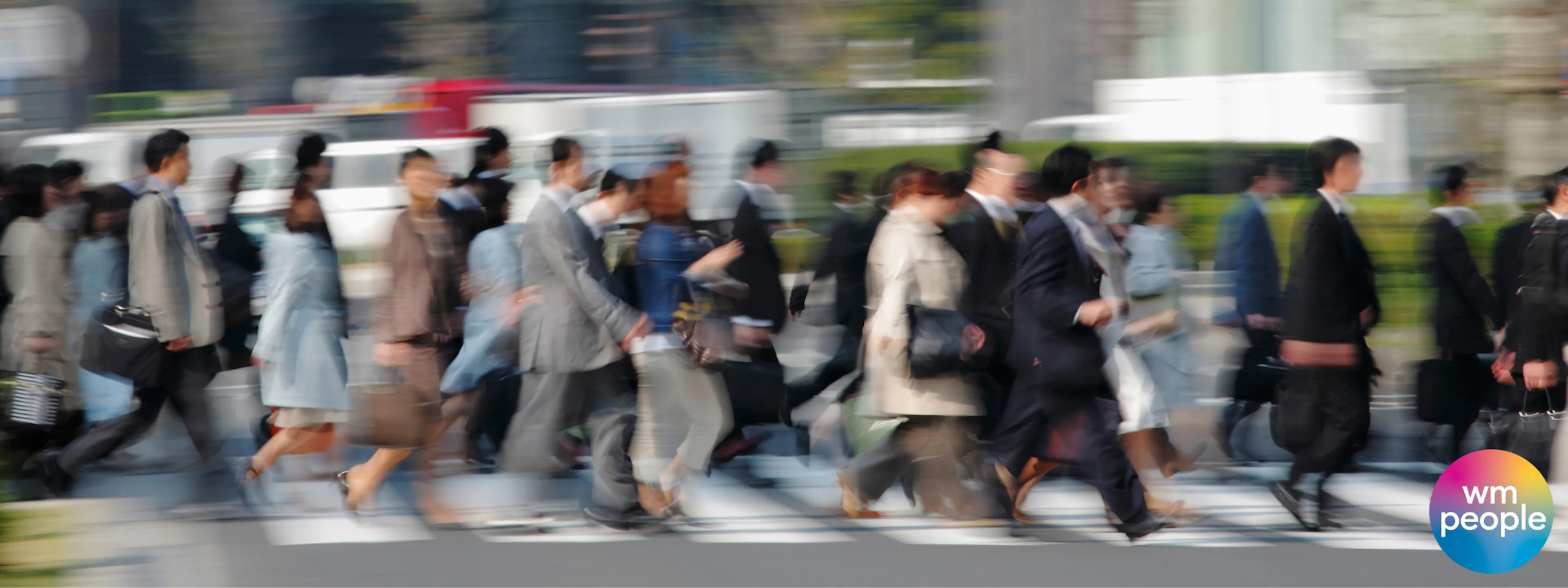 Blurred commuters
