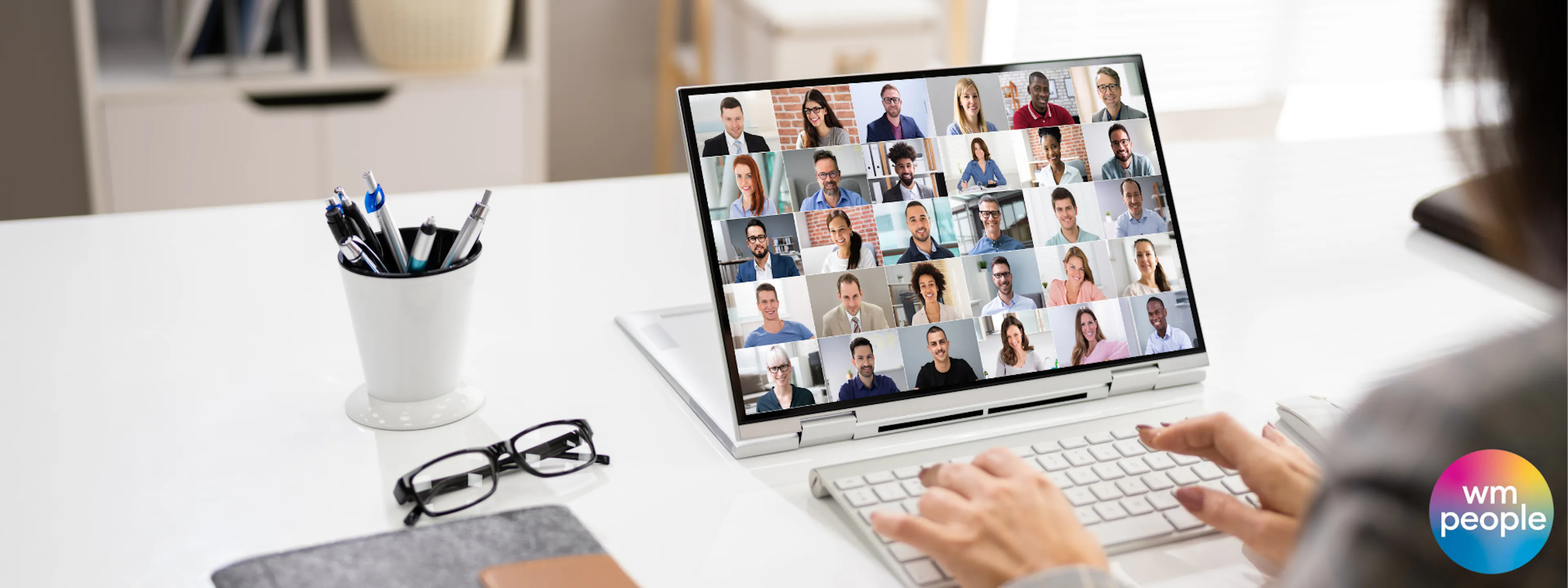 Teams meeting on a laptop