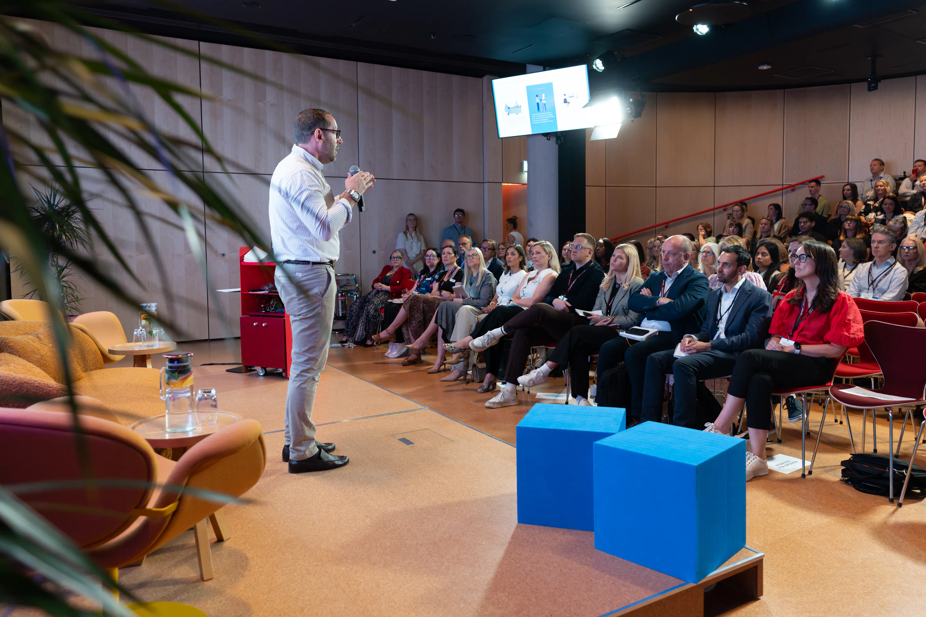 Adam Hhawkins from LinkedIn speaking at Age Pioneers