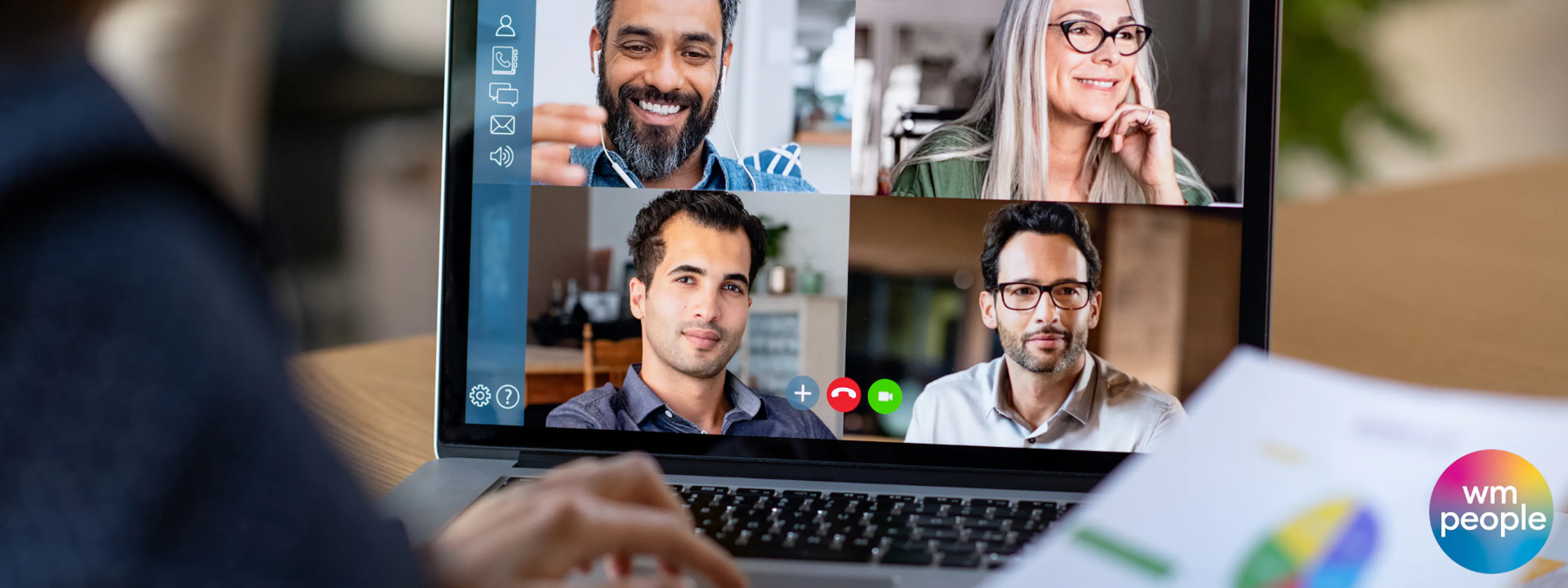 remote worker meeting via a screen