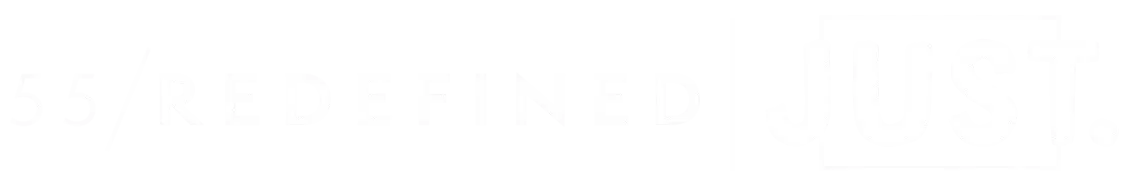 55/Redefined and Just Group logos