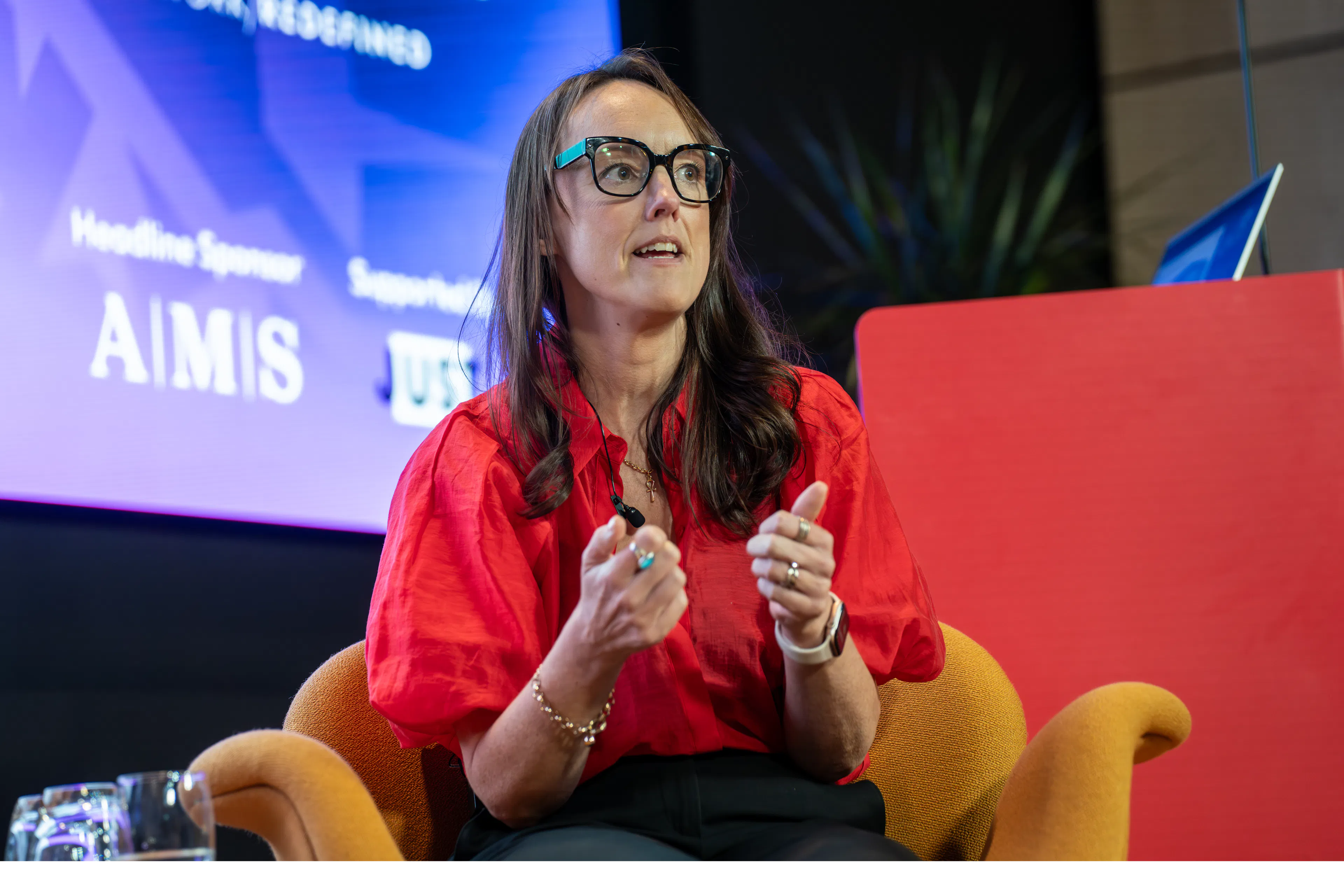 Keily Vanstone from Canada Life Speaking on a panel at Age Pioneers