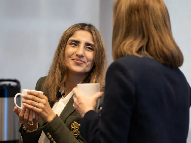 Women networking at a business event