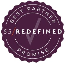 The 55/Redefined Best Partner Promise badge