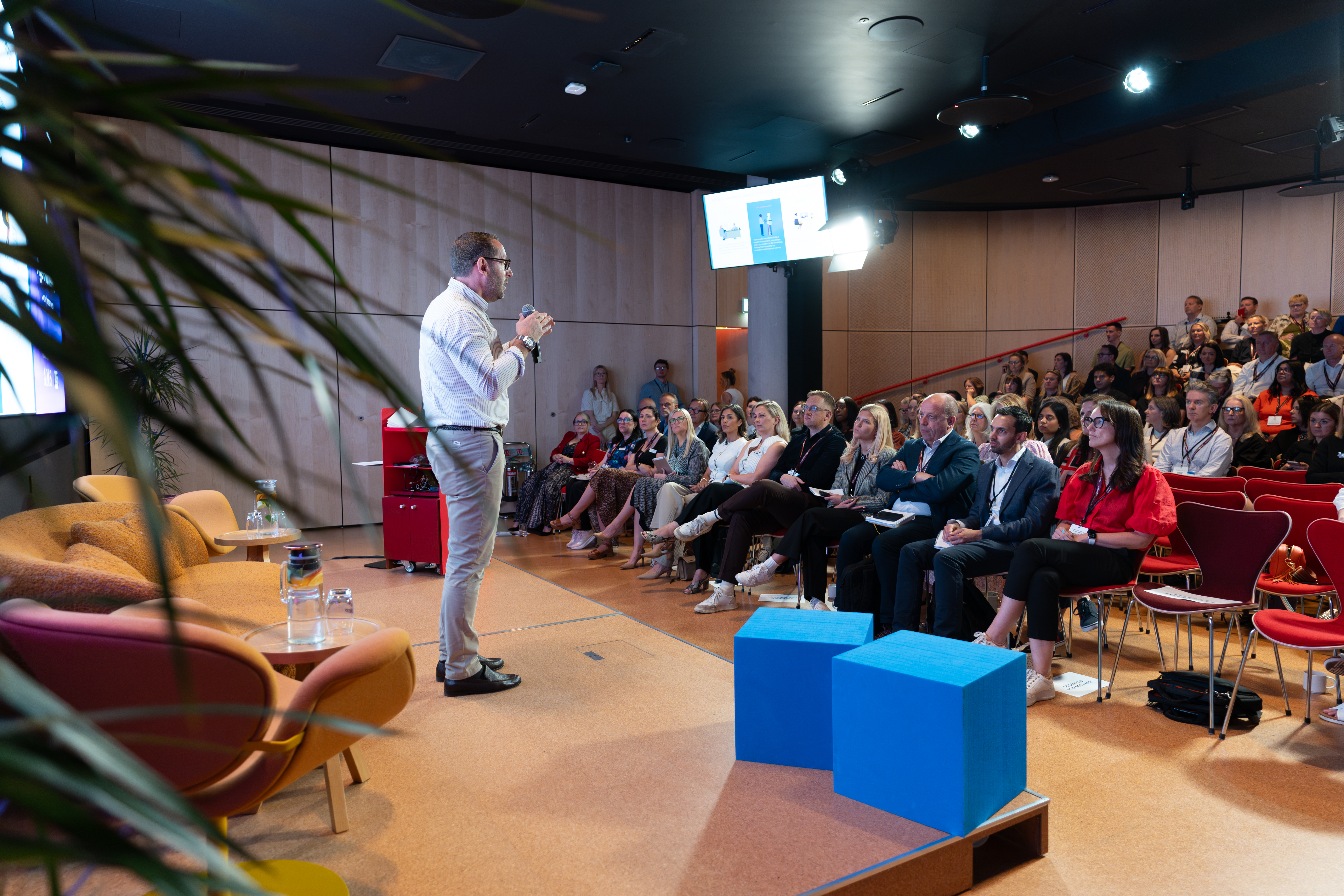 Adam Hhawkins from LinkedIn speaking at Age Pioneers