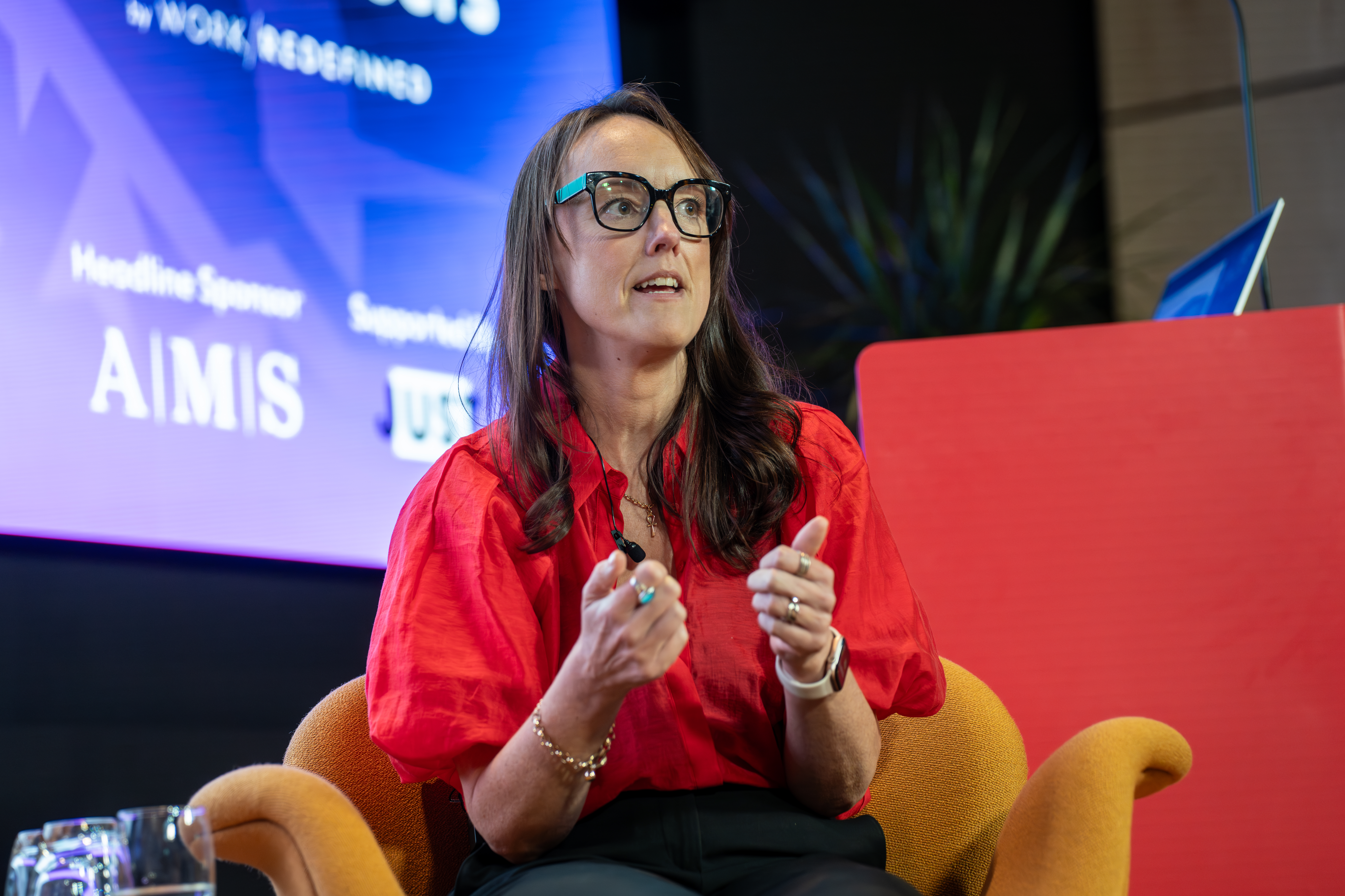 Keily Vanstone from Canada Life Speaking on a panel at Age Pioneers