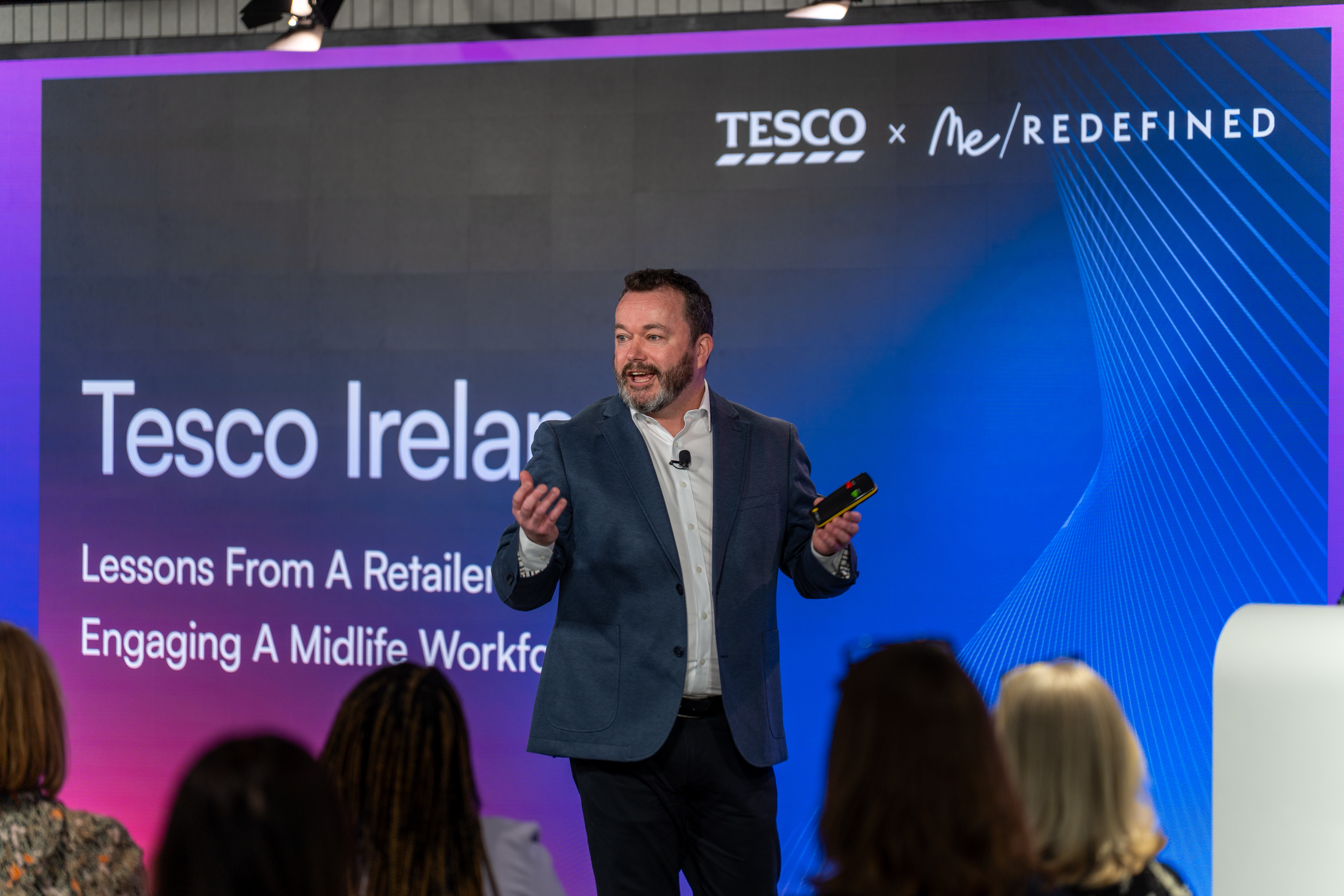 Maurice addresses the crowd at Age Pioneers