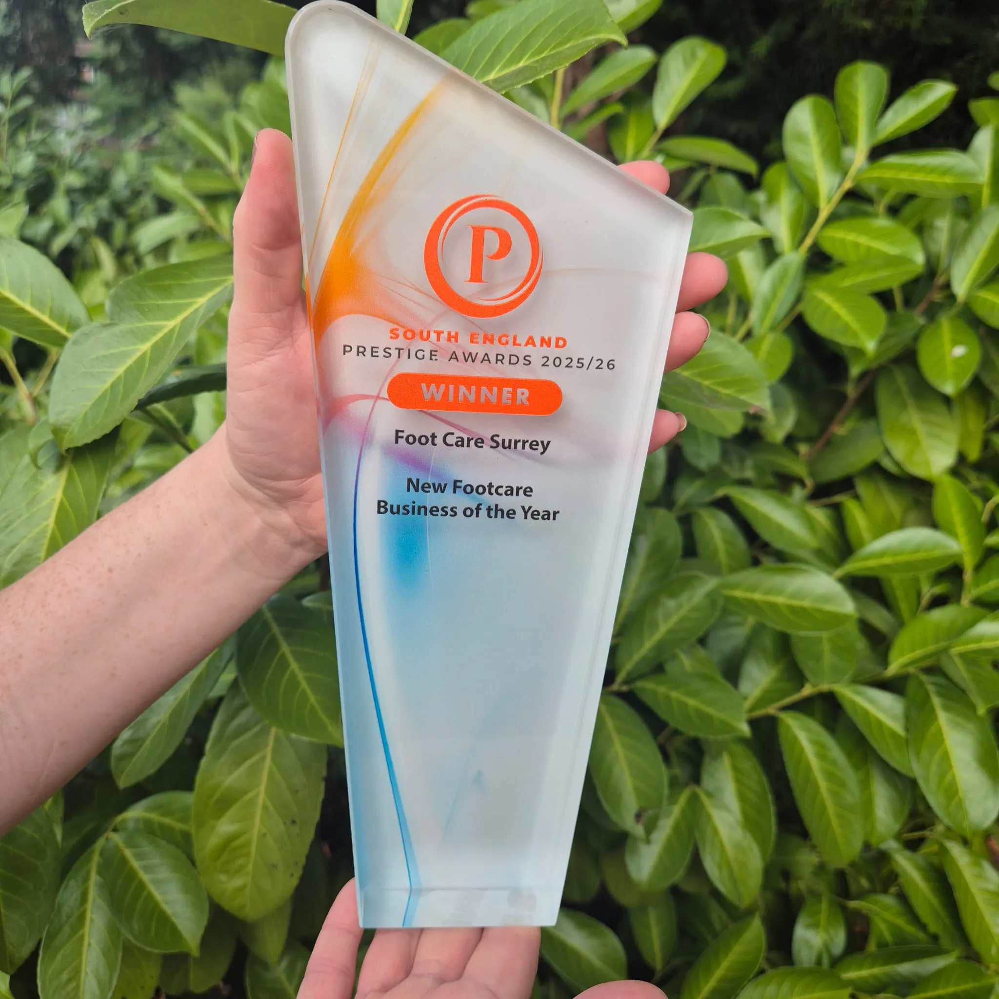 New Footcare Business of the Year Award 2025/2026 trophy