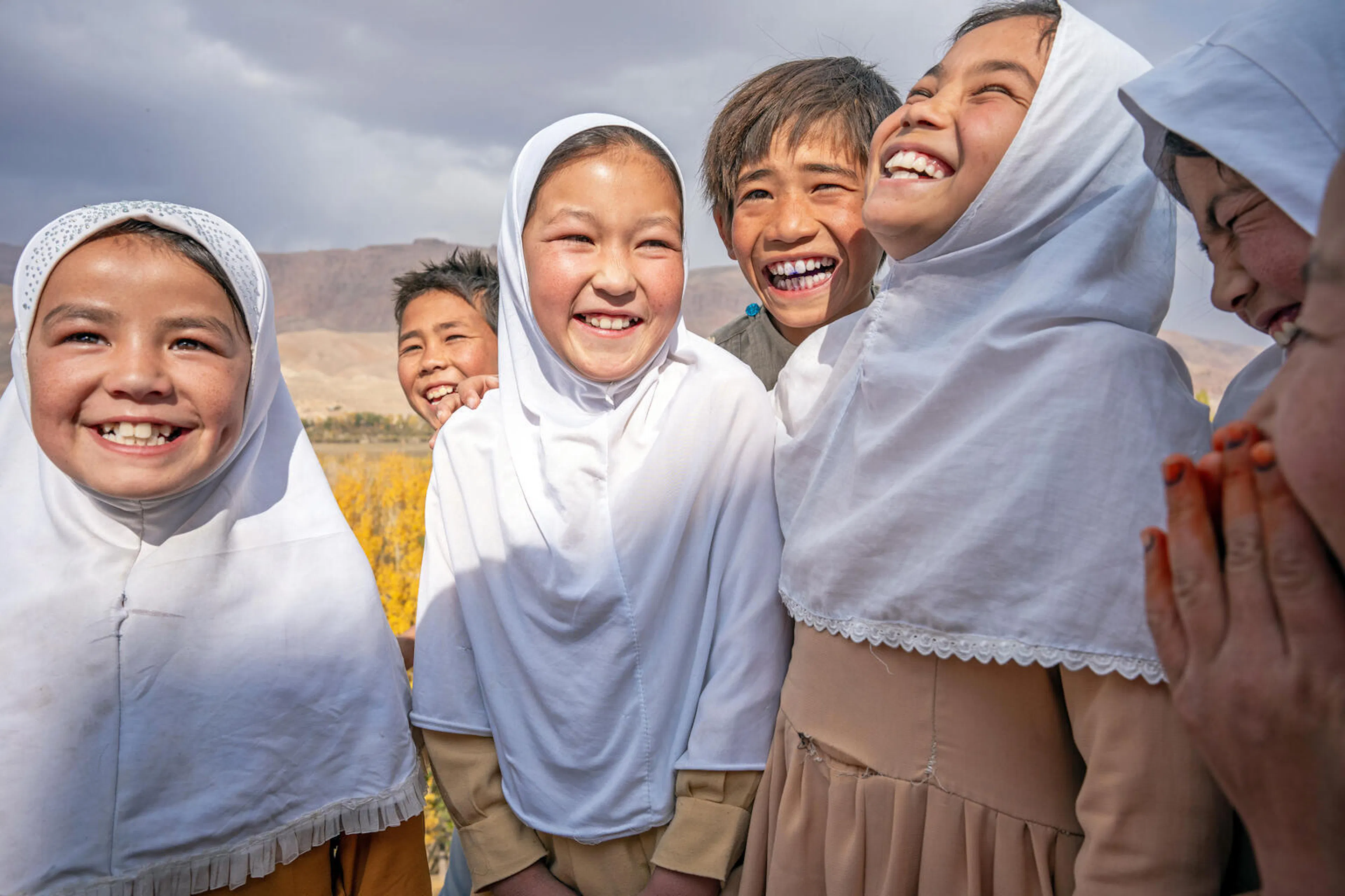Children laughing