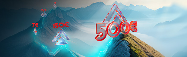 A chance to win up to €500 with our online casino games 