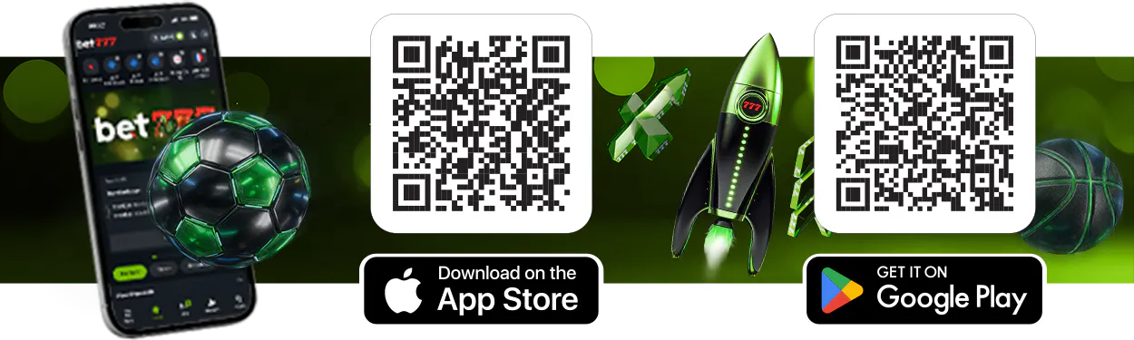 Download our sports betting app Bet777 on the App Store and Google Store