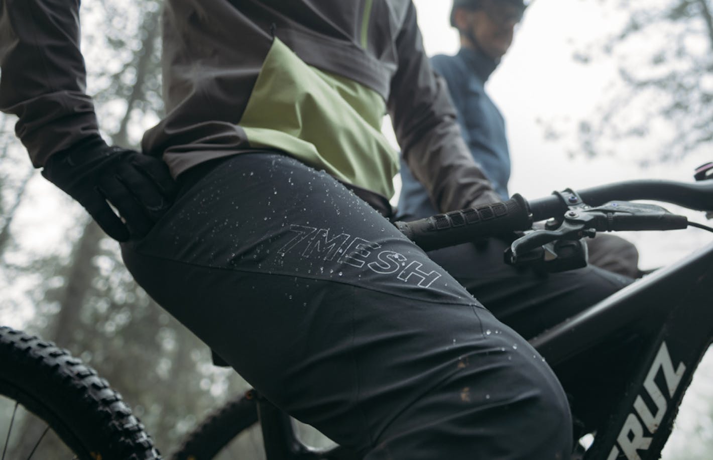 Woman wearing bike pants