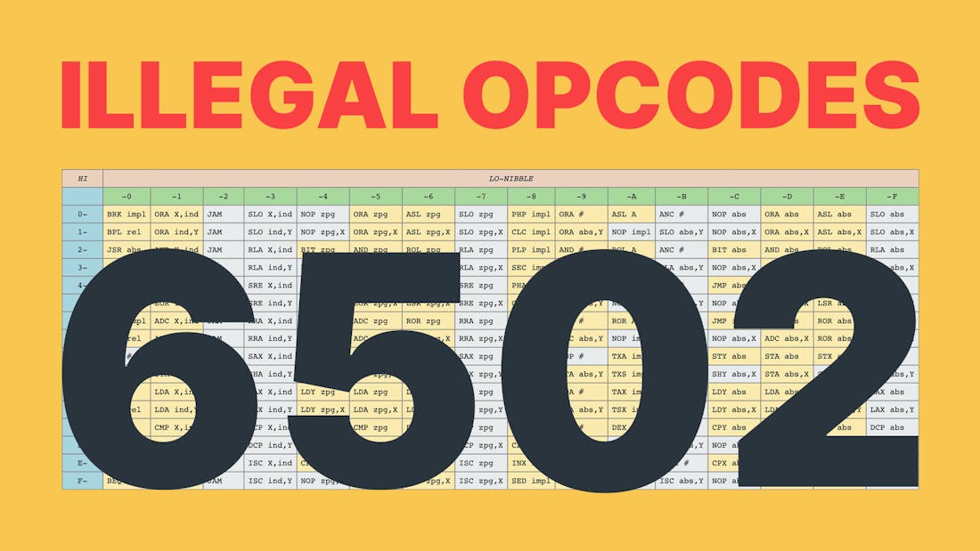 6502 - Illegal OPCODES