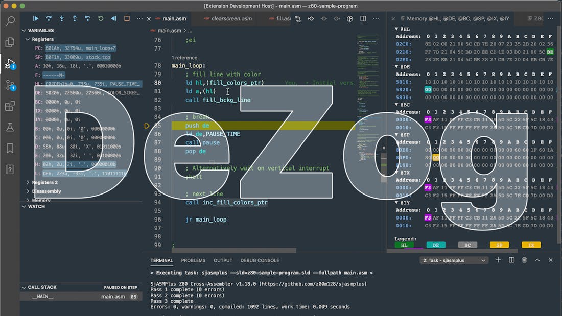 DeZog - Z80 Debugger