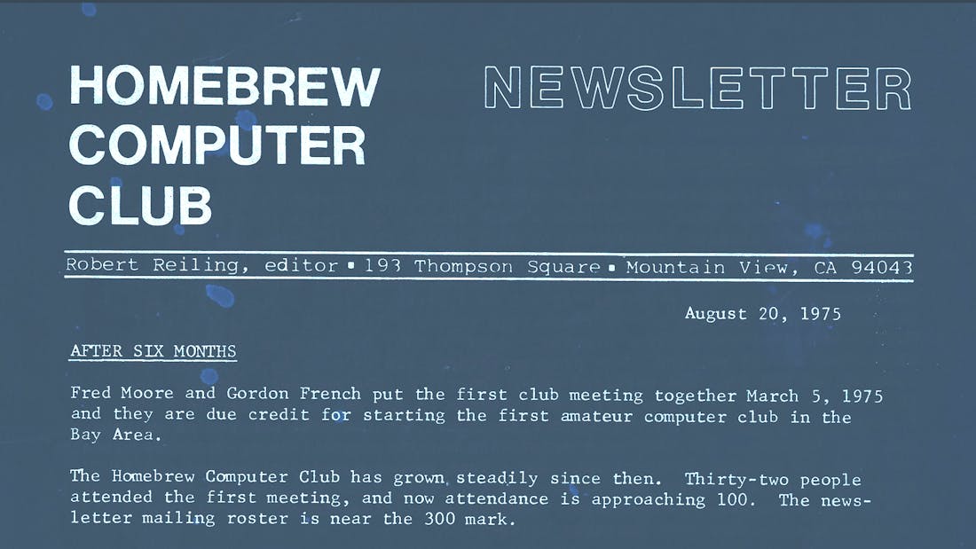 Homebrew Computer Club Newsletter