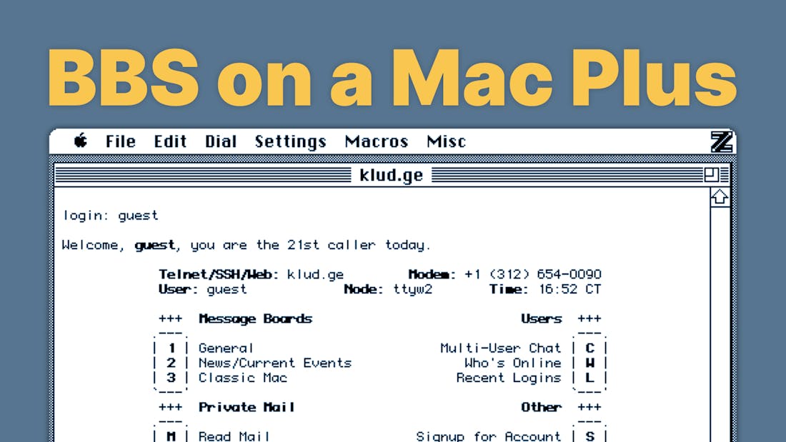 BBS on a Mac Plus