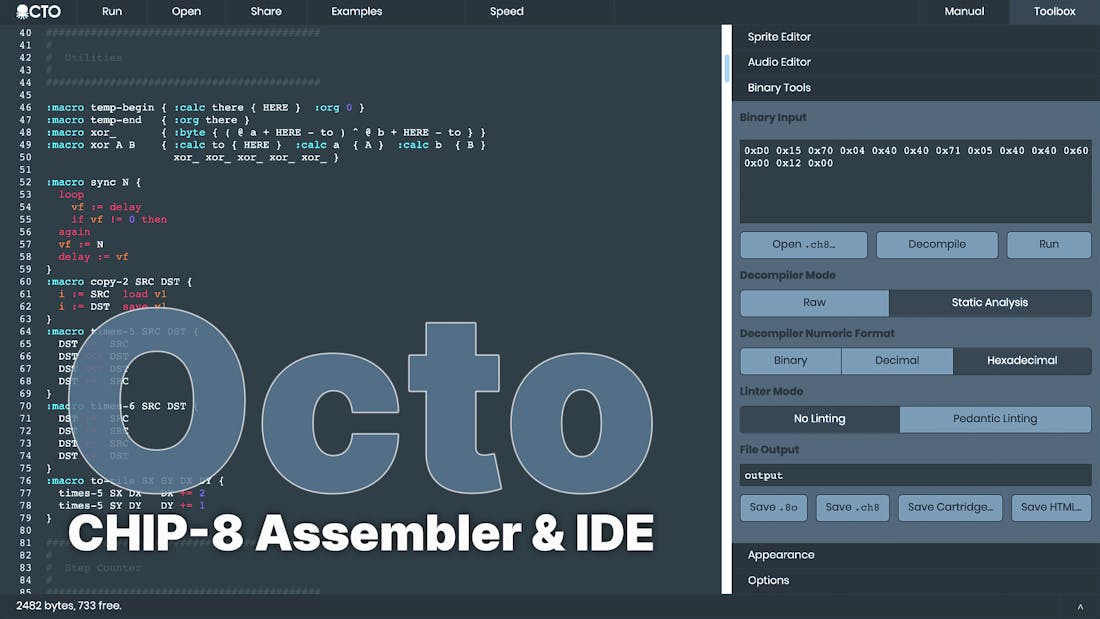 Octo CHIP-8 Assembler & IDE