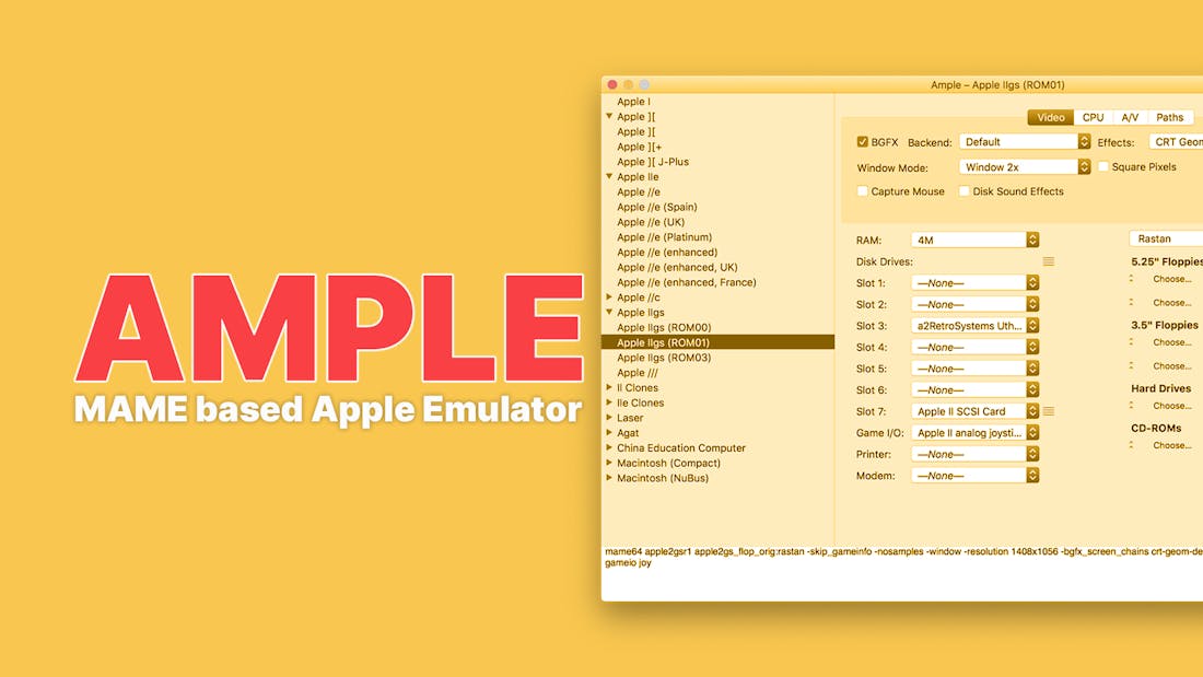 Ample - MAME based Apple Emulator
