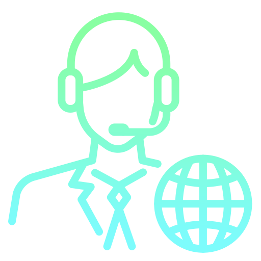 Icon for the multilingual customer support role