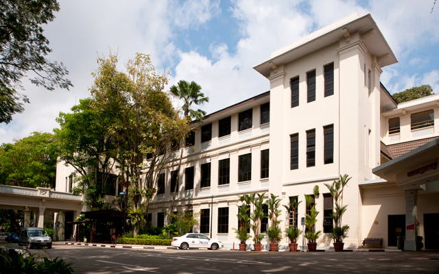 The exterior of the colonial-era Alexandra Hospital