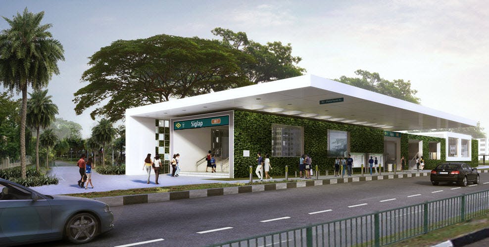 Siglap MRT station on the Thomson East Coast Line