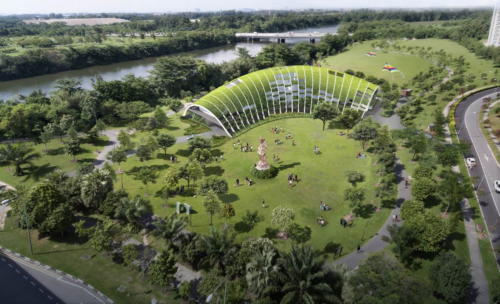 Artist's impression of Sengkang Riverside Park