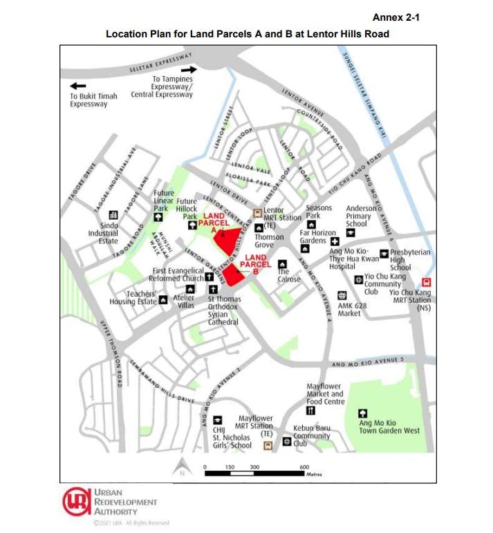 Lentor Hills Road Map