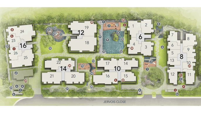 Jervois Mansion site plan