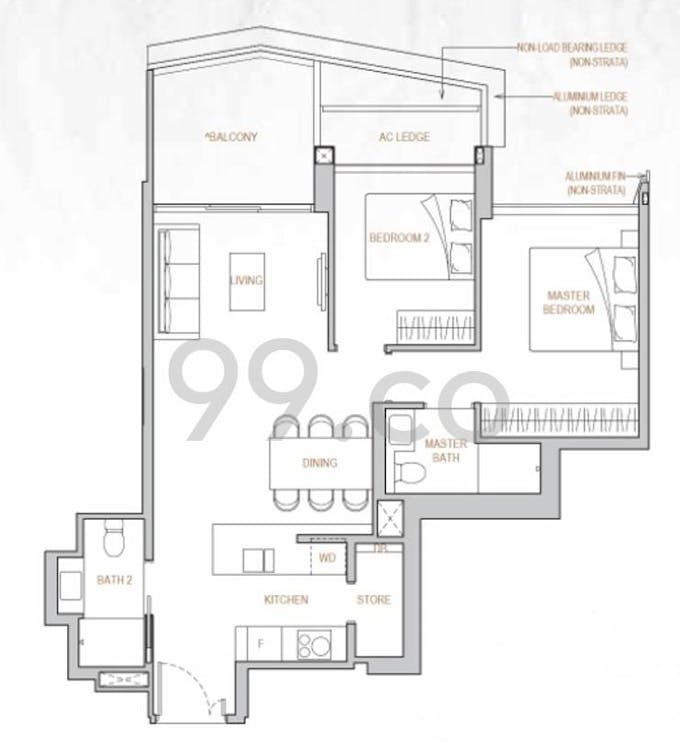 perfect ten two bedroom floor plan