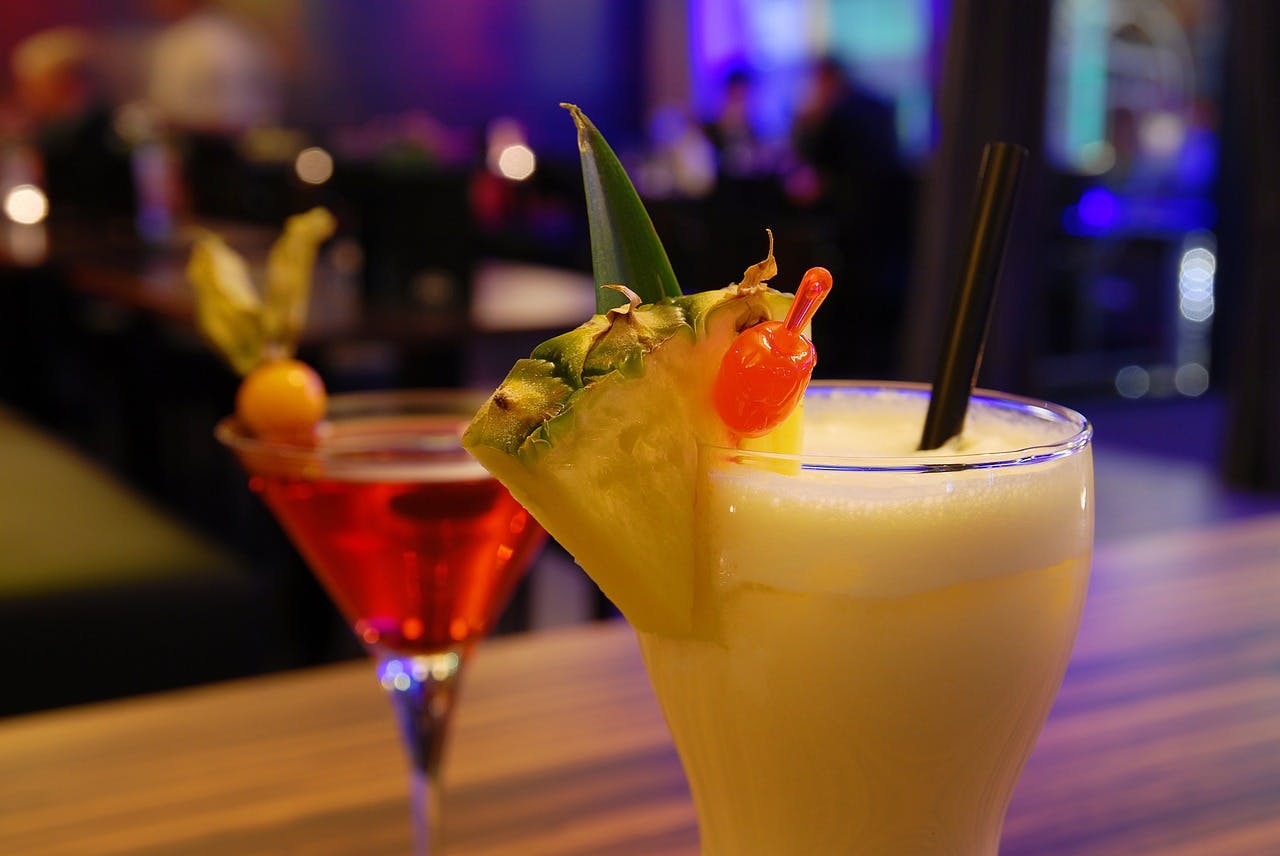 Colorful cocktails at Manhattan Bar at The Regent Singapore