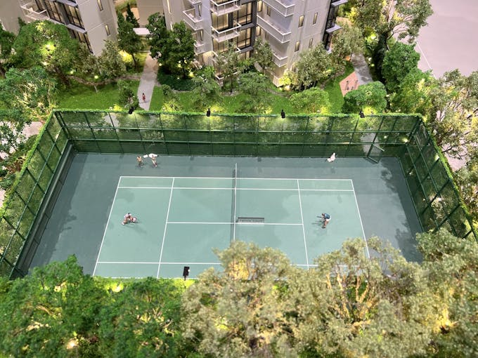 the lakegarden residences tennis court
