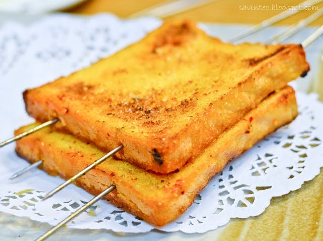 Buttered grilled bread at BBQ Box at Kallang.