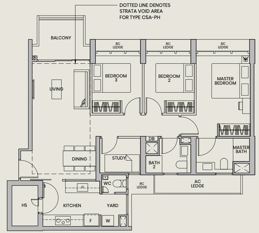 parc greenwich 3 bedroom floor plan