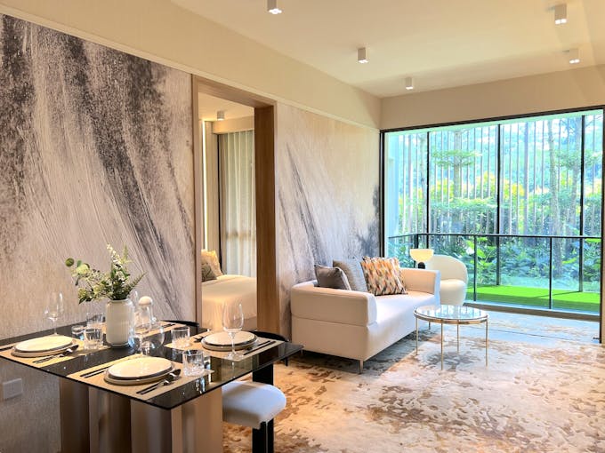 the botany 2 bedroom study dining room