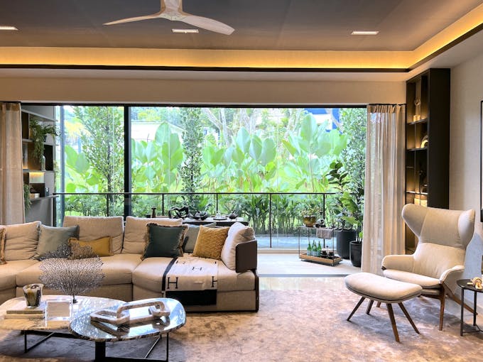 terra hill 4 bedroom living and balcony