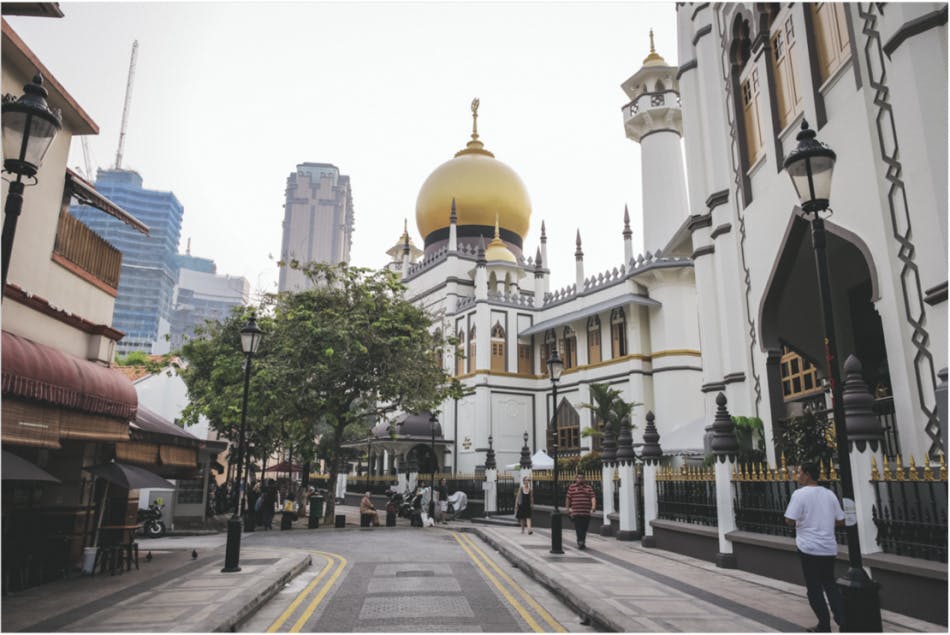 Masjid Sultan (Sultan Mosque) an iconic landmark in Singapore that is located at Kampong Glam