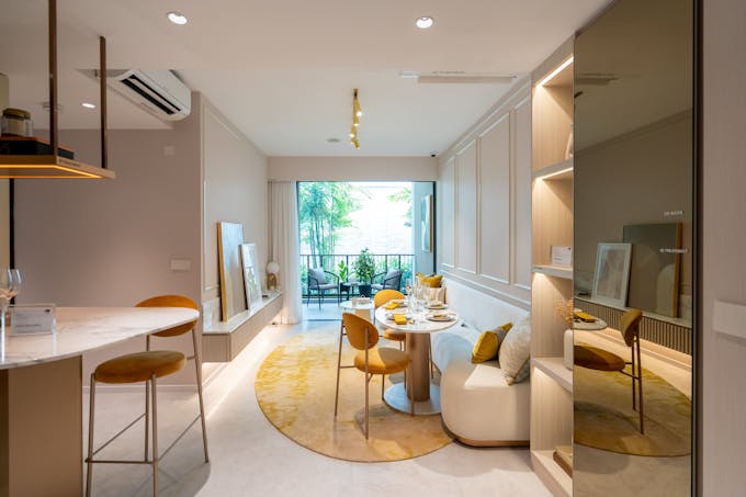 tenet ec 3 bedroom living room and balcony