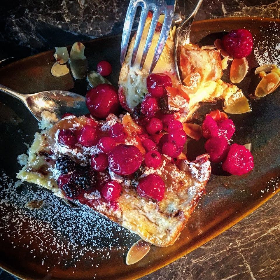 Bread pudding served at Nomad The Gallant