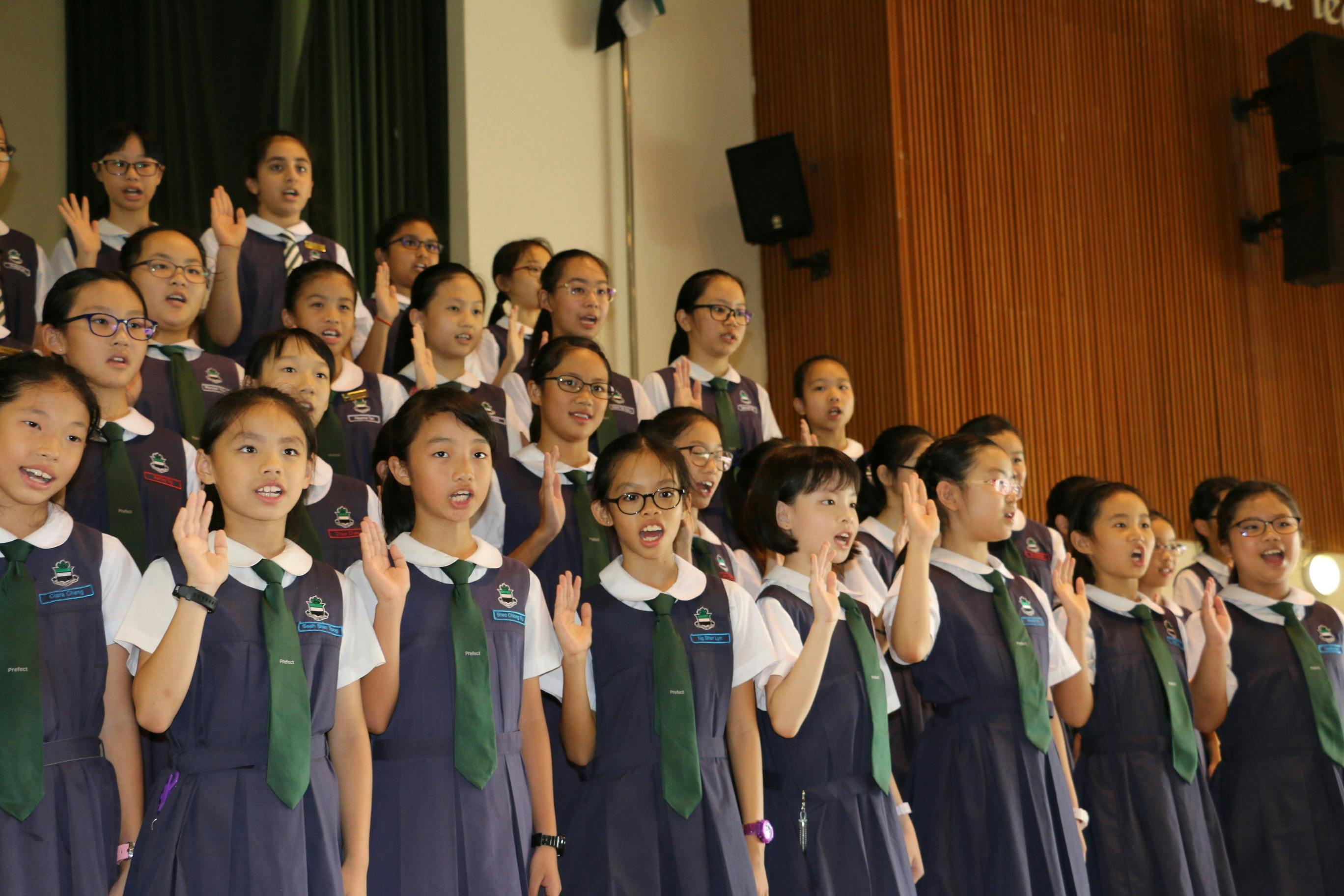 Raffles Girls' Primary School students
