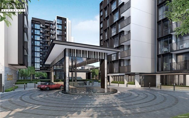 Artist's Impression of the entrance to Provence Residence EC at Canberra Link