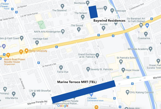 location of marine terrace mrt