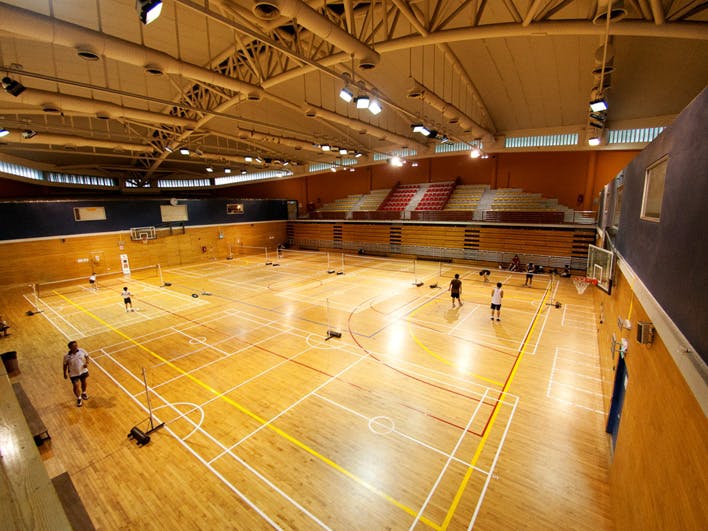 People playing Badminton at Bukit Gombak Sports Hall