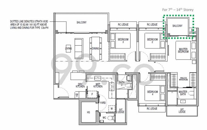copen grand 4 bedroom premium floor plan