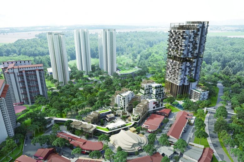 Birds eye view of One Holland Village