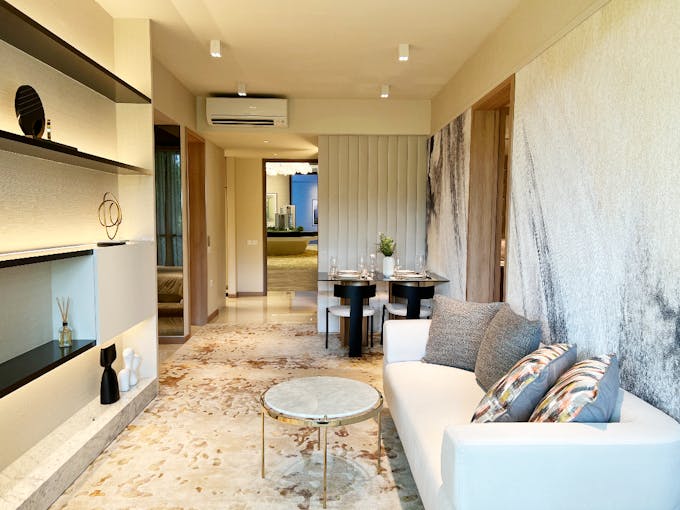 the botany 2 bedroom study living room