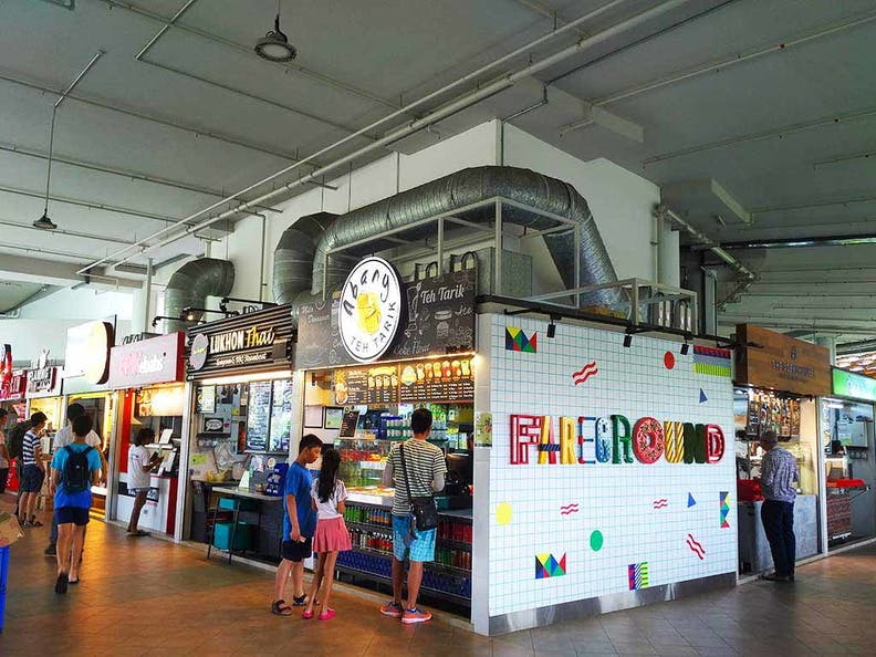 Diners at Pasir Ris Central Hawker Centre